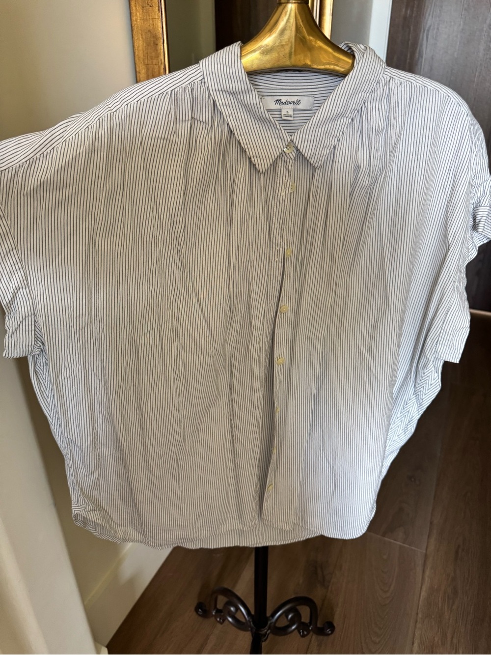 Madewell Black pinstripe and White Button-Up Shirt